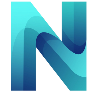 Logo de Nasdaq Club: Una letra N mayúscula en color azul cielo con detalles en blanco, simbolizando elegancia y confianza financiera.