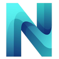 Logo de Nasdaq Club: Una letra N mayúscula en color azul cielo con detalles en blanco, simbolizando elegancia y confianza financiera.