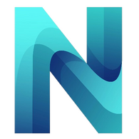 Logo de Nasdaq Club: Una letra N mayúscula en color azul cielo con detalles en blanco, simbolizando elegancia y confianza financiera.